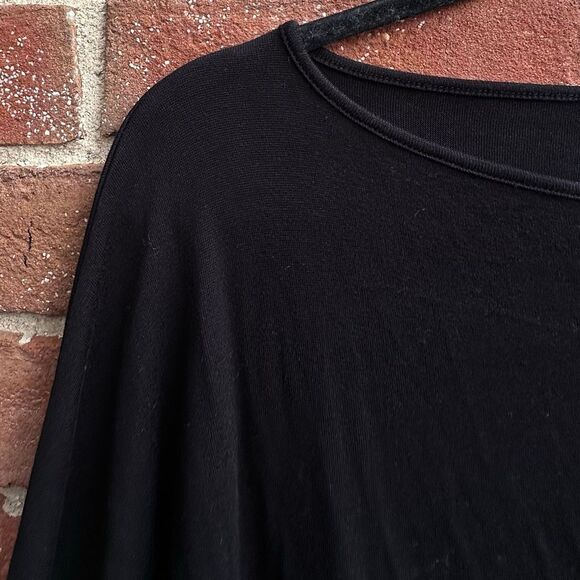 VINCE $225 black jersey drop shoulder rayon spandex top small NEW - Picture 6 of 14